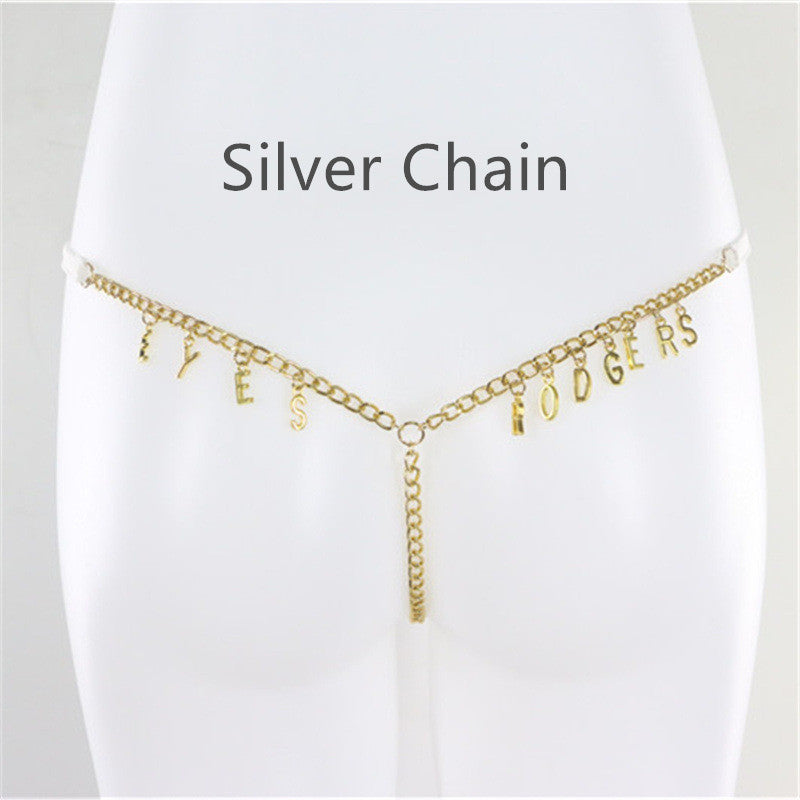Women’s Personalized Thong – Lace G-String with Custom Name Jewelry