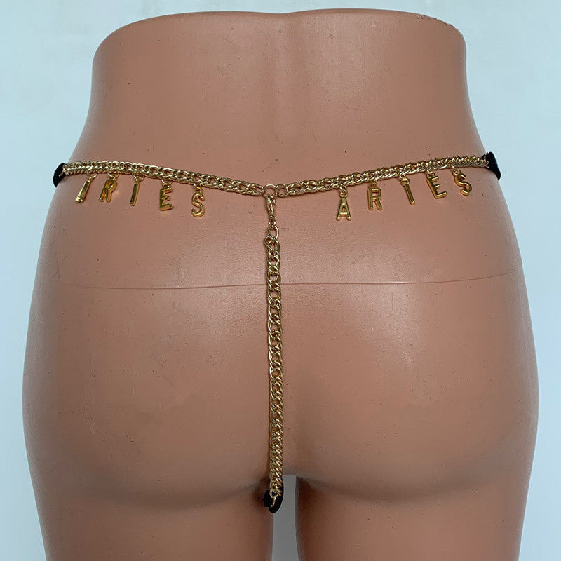 Women’s Personalized Thong – Lace G-String with Custom Name Jewelry
