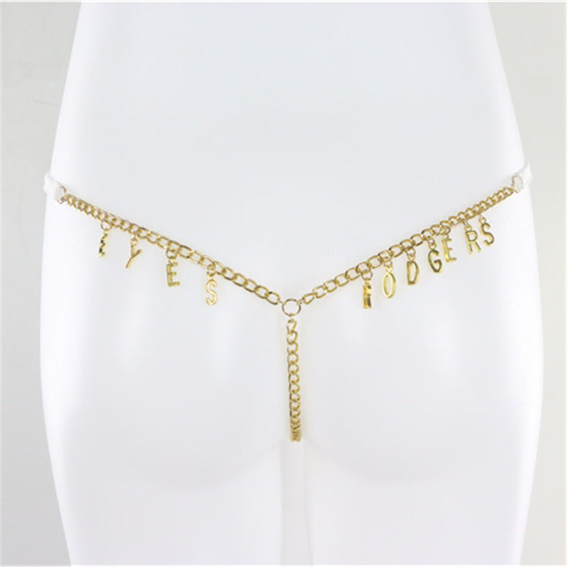 Women’s Personalized Thong – Lace G-String with Custom Name Jewelry