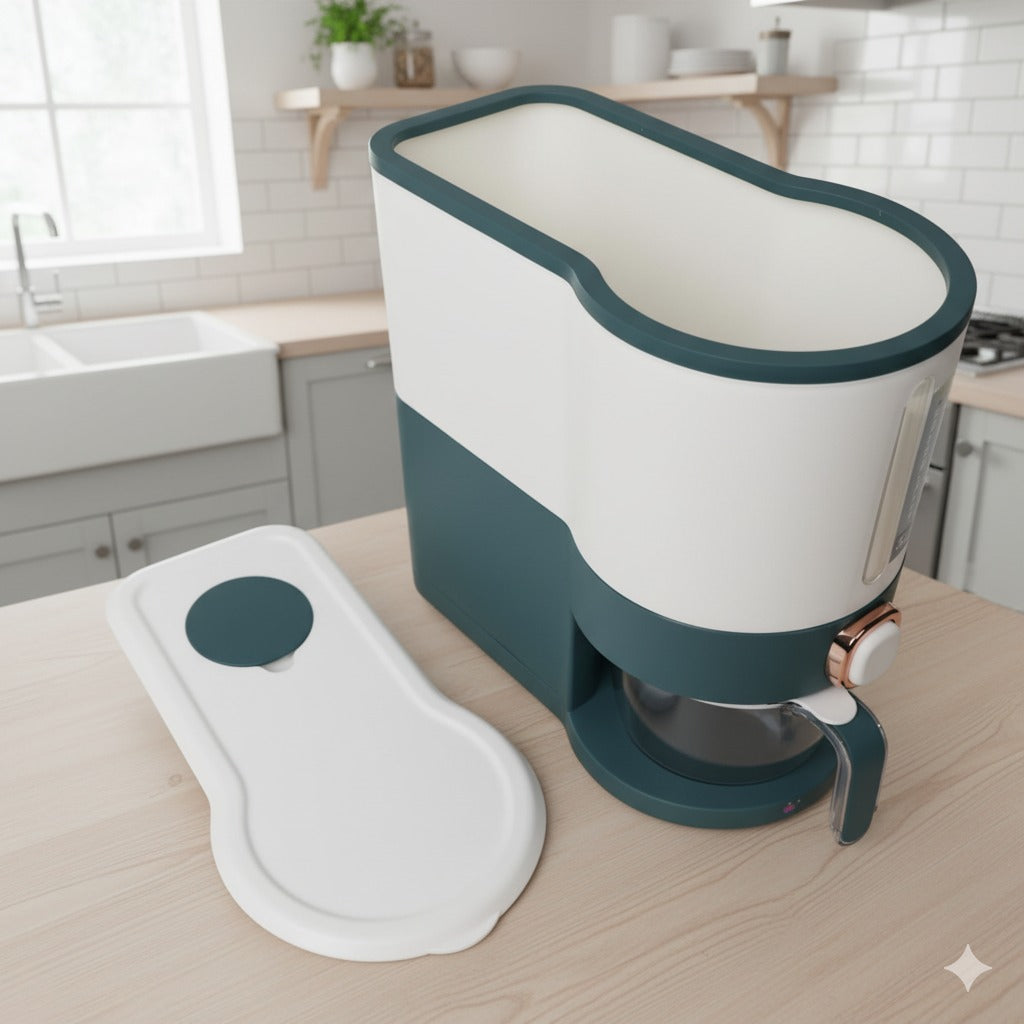 Teckido Smart Rice Dispenser – Airtight Food Storage Container with Measuring Cup | Available in 5kg & 10kg Capacity