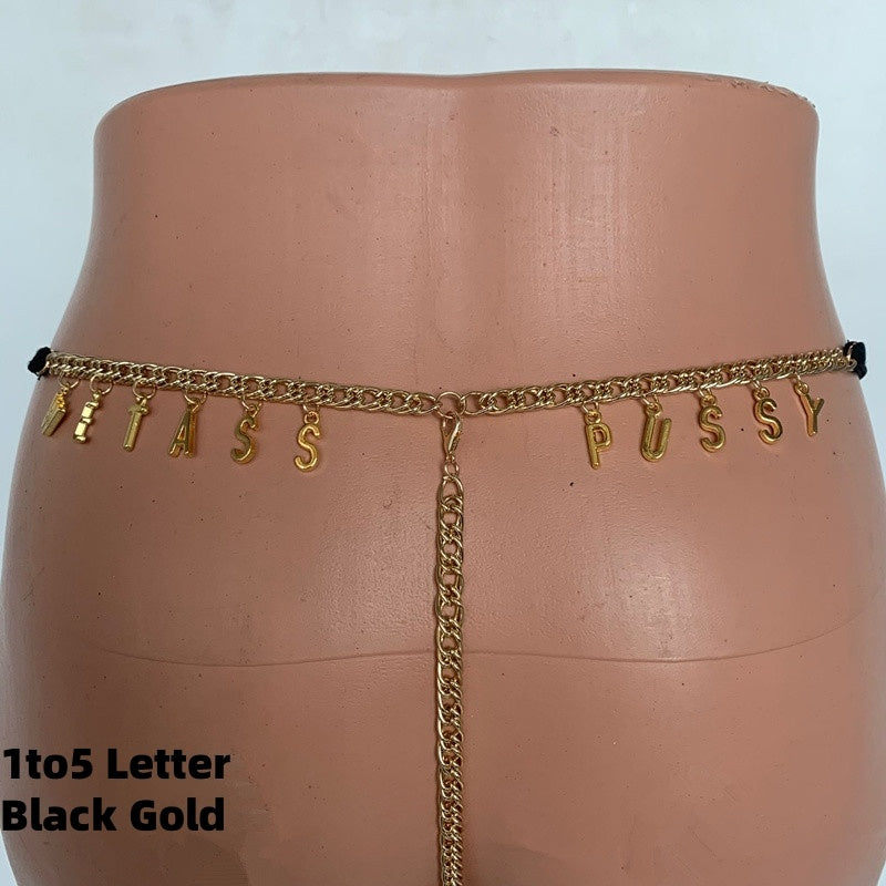 Women’s Personalized Thong – Lace G-String with Custom Name Jewelry