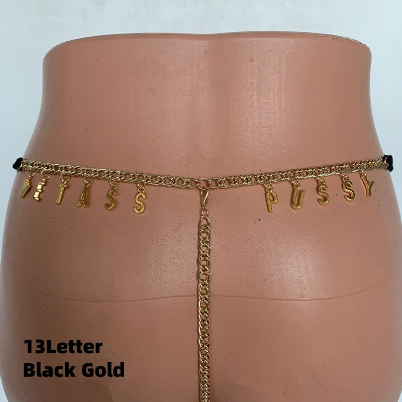 Women’s Personalized Thong – Lace G-String with Custom Name Jewelry